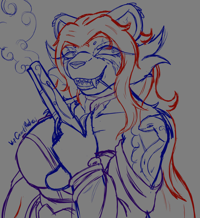 Halfbody Pandaren Sketch